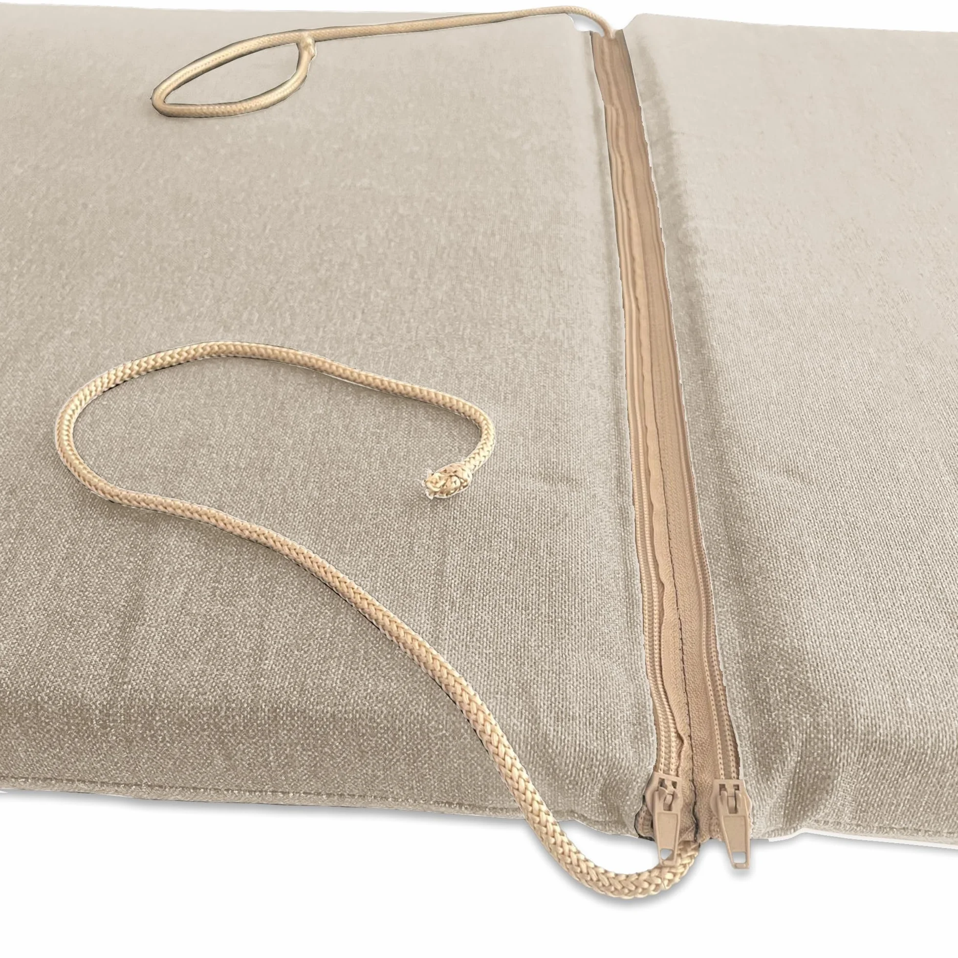 Il Tuo Artigiano Design Cuscino per Lettino Prendisole Tinta Unita Loneta 190x60x4,5cm, Cuscino per Lettini da Spiaggia e Lettini da Giardino, Totalmente Sfoderabile Made in Italy