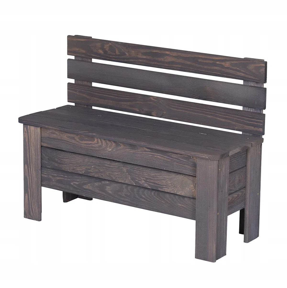 Cassapanca Giardino 71x54x29 cm Grigio 111 L Legno Di Pino Massello Box Cuscini Esterno Baule Portaoggetti Per Mobili Outdoor