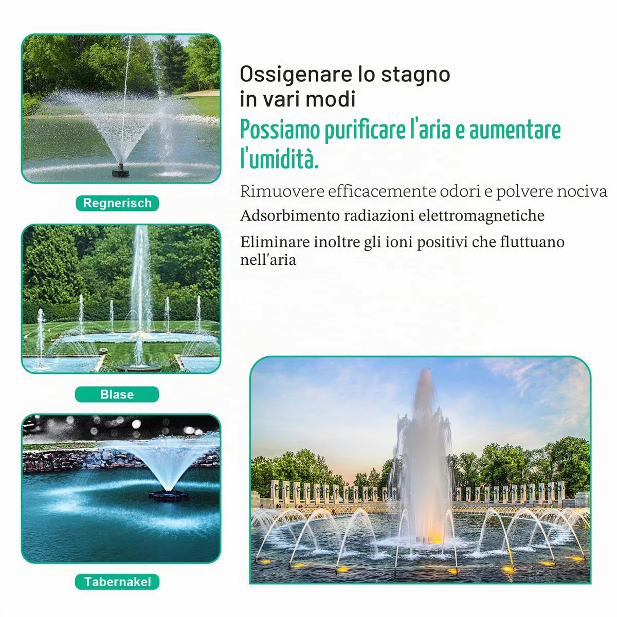 Forever Speed Pompa Fontana Giardino 1000 L/h