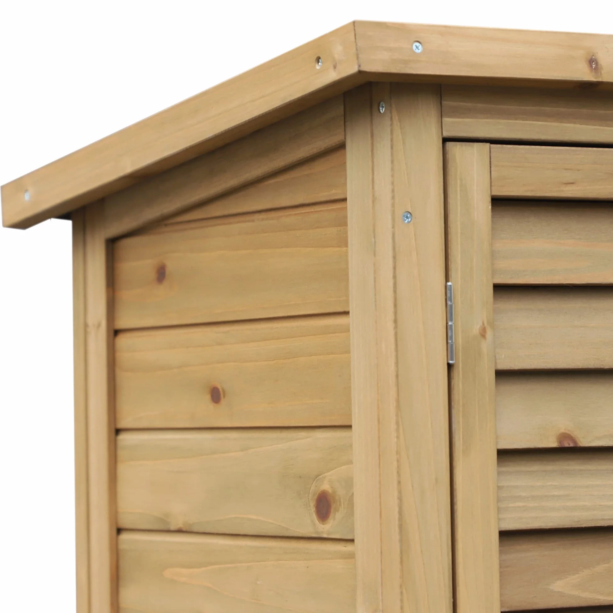Outsunny Armadio da Esterno Casetta da Giardino Legno Abete Capanno Attrezzi Tetto Bitume Impermeabile 87x46.5x96.5cm