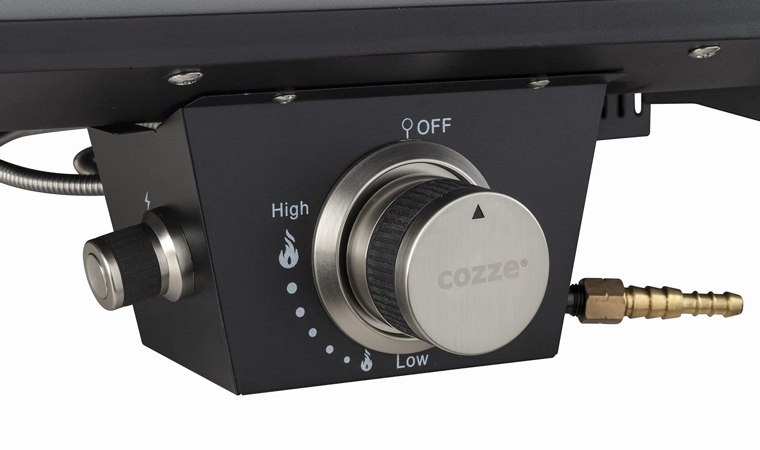 Cozze Forno per Pizza da Esterno con Pietra Cordierite, Pizze Ø34 cm, Termometro Integrato, Gas