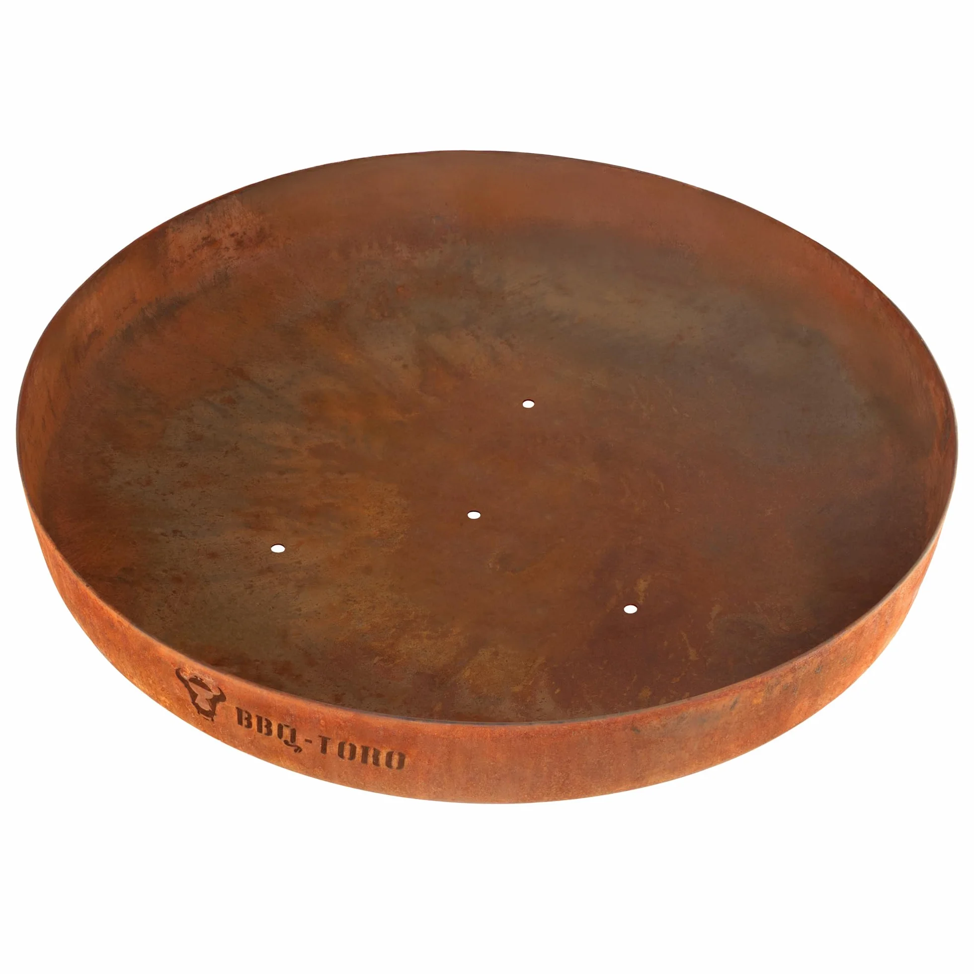BBQ-Toro Braciere Ø 80 cm effetto ruggine da esterno con gamba di supporto per giardino