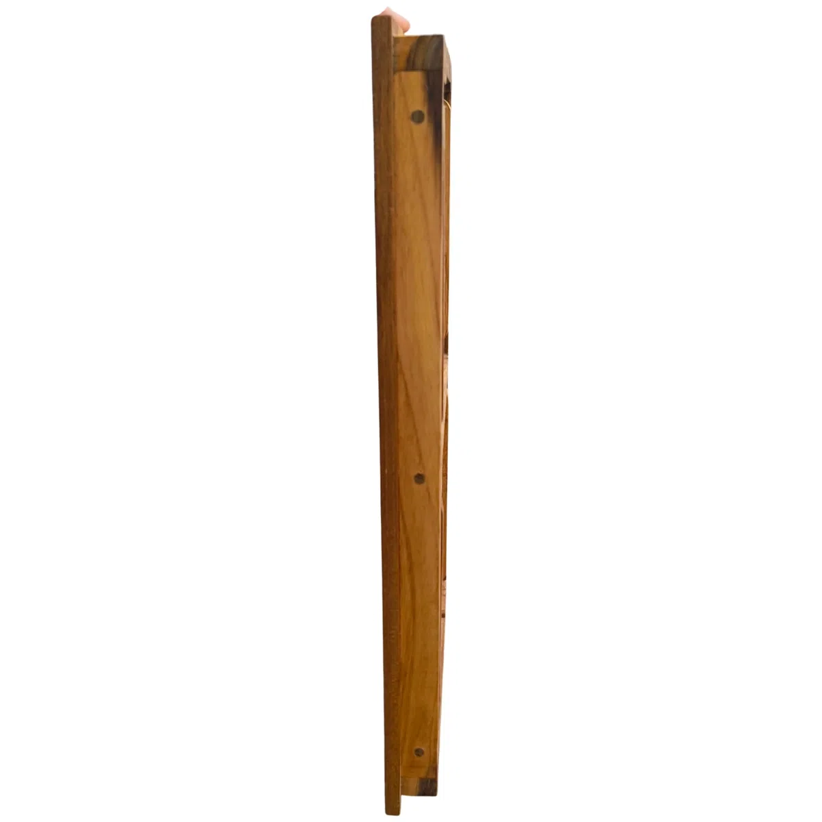 Vassoio/Tavolino da Esterno in TEAK Massello - Pieghevole e Richiudibile - 60x35 cm x H 25 cm - Arredo Bordo Piscina