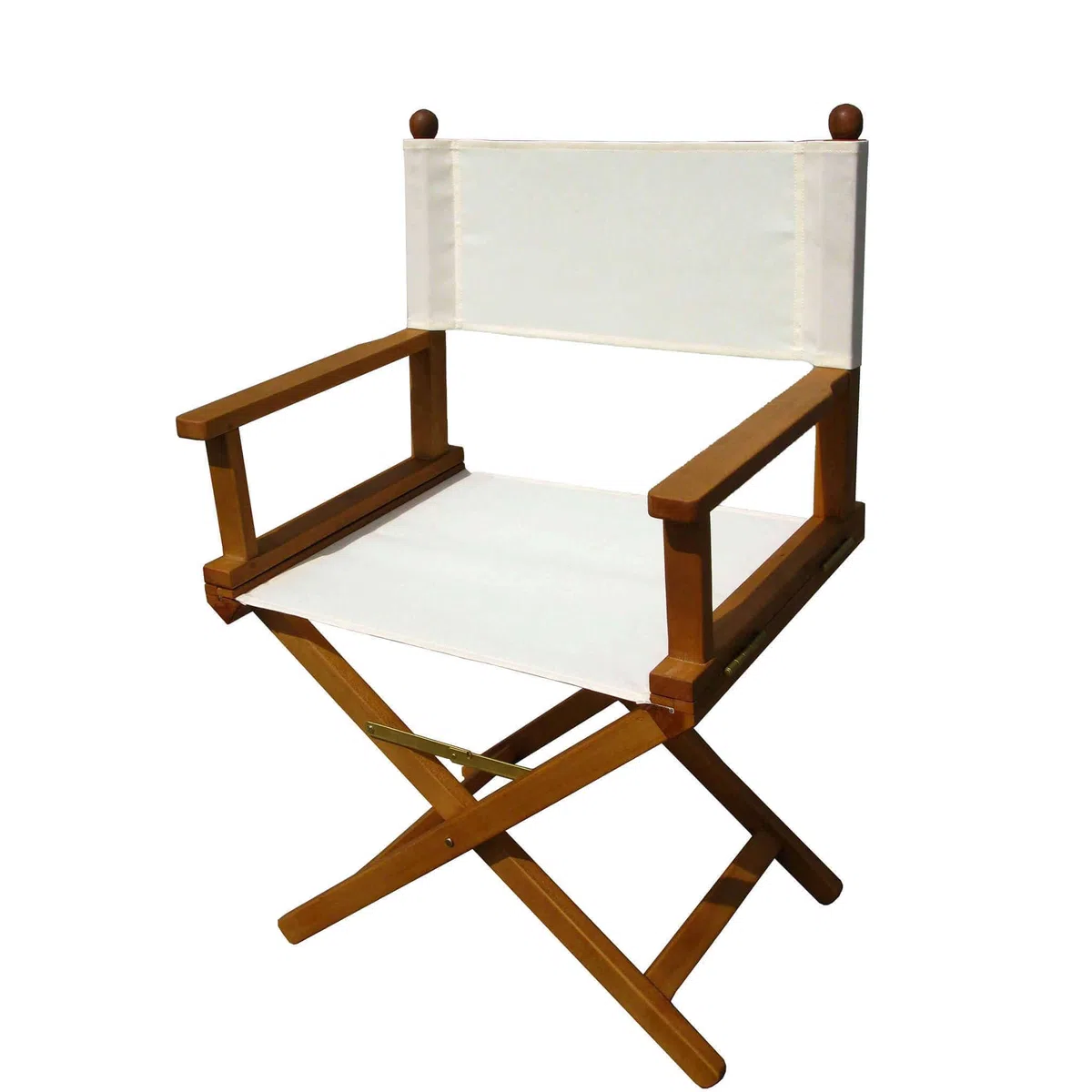 Milani Home Poltrona da Giardino Pieghevole Legno di Acacia con Braccioli Seduta Ecrù