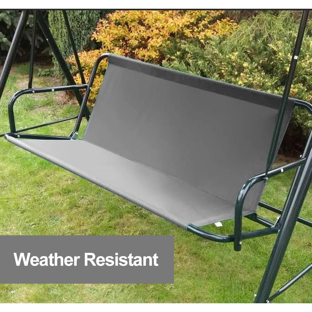 Coprisedile da Giardino per Dondolo, per Sedia a Dondolo da Giardino, Coprisedili per Altalena da Giardino, Copertura per Sedia da Giardino, 2 e 3 Posti (Grigio, 127 * 48 * 52cm)