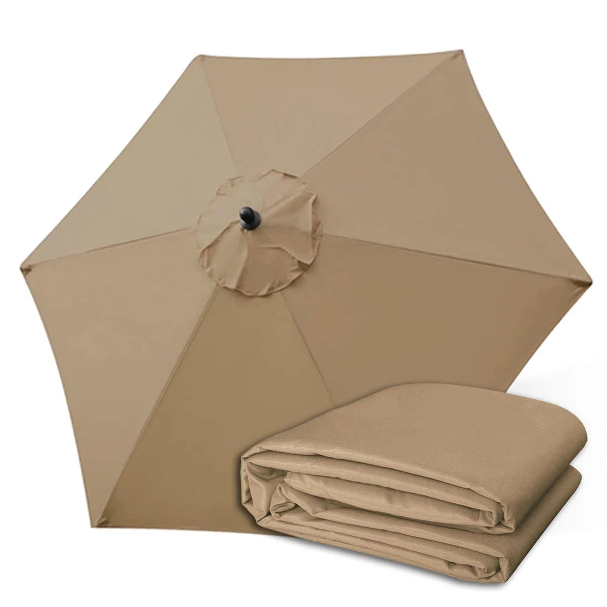 Telo Di Ricambio Tettuccio per Ombrellone Impermeabile UV30+, 4 Specifiche ( 2.7M /6 Stecche, 3M /6 Stecche, 2.7M /8 Stecche, 3M /8 Stecche ), Copertura per Ombrellone Tela Di Ricambio Baldacchino ( C