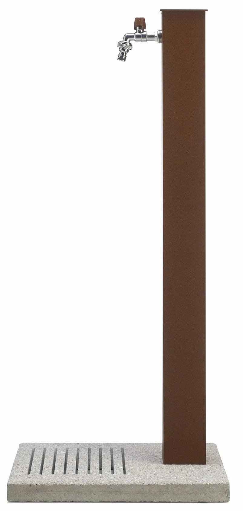 Fontana da Giardino con Rubinetto e Base in Cemento Belfer 42/QBM Ruggine