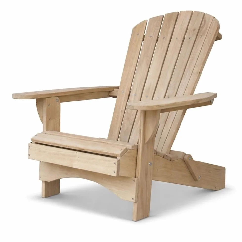 Original Dream-Chairs since 2007 Adirondack Chair Comfort pieghevole in legno massello di rovere come kit sedia da giardino pieghevole resistente alle intemperie per rilassarsi all'aperto carico