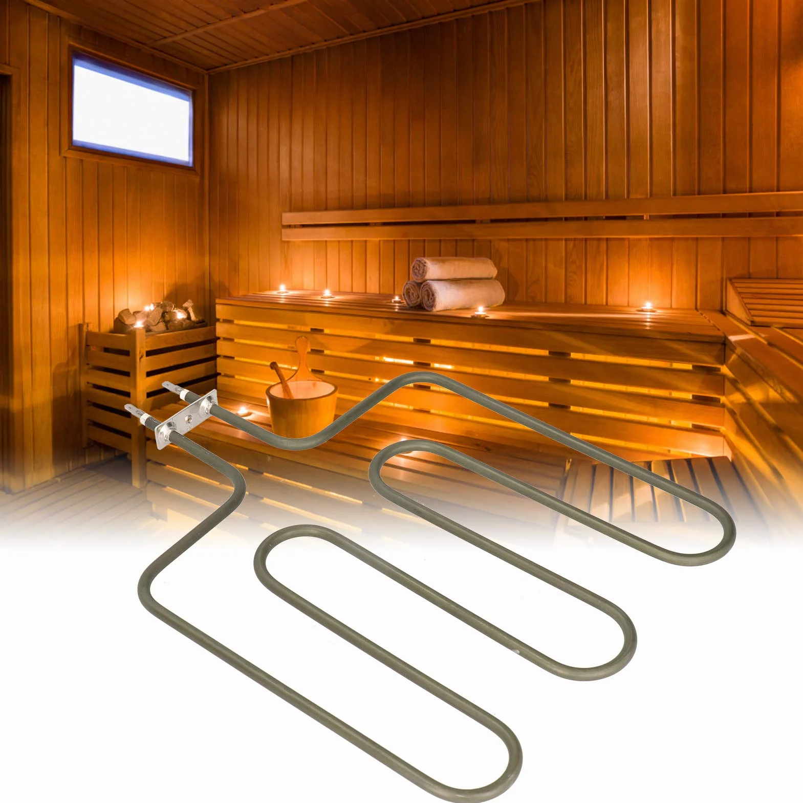 Tubo Riscaldatore Elettrico per Sauna Acciaio Inossidabile Resistenza Alte Temperature