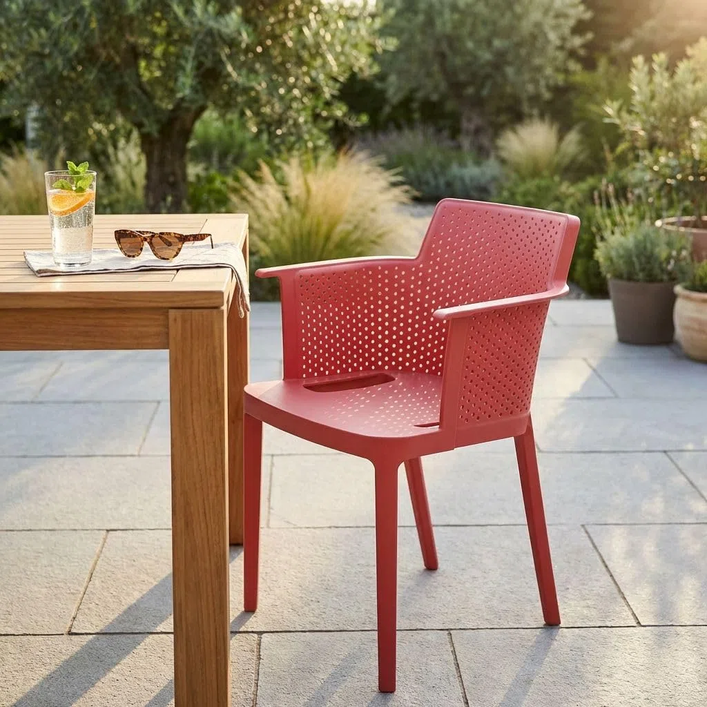Poltrona in plastica per esterno giardino polipropilene colorata