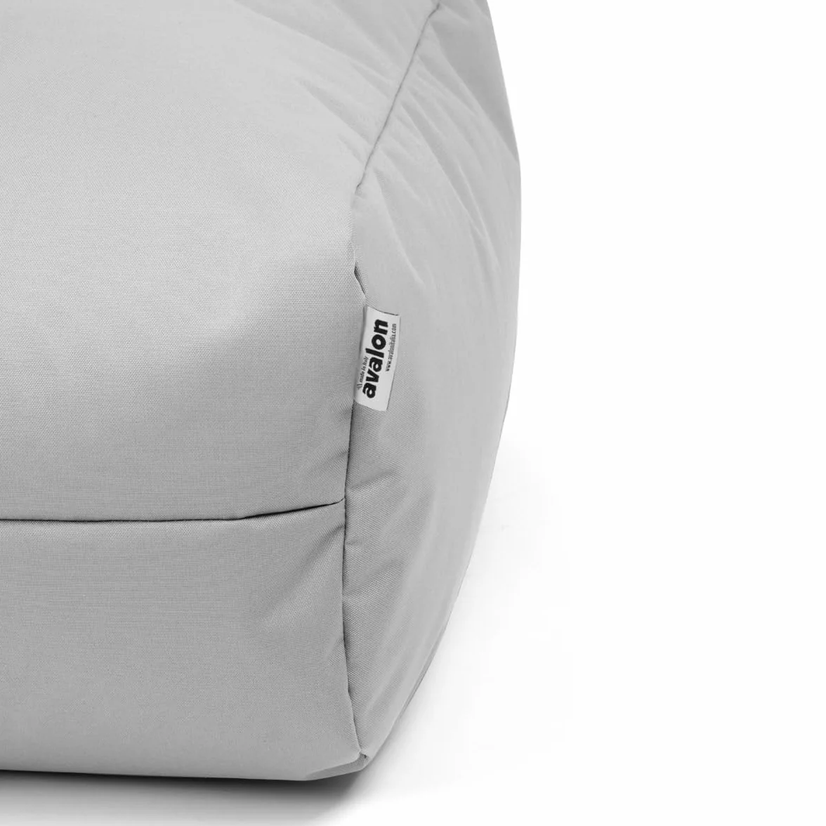 Avalon Gaia Pouf Quadrato in Tessuto Poliestere Samba 80x80x30 cm Grigio