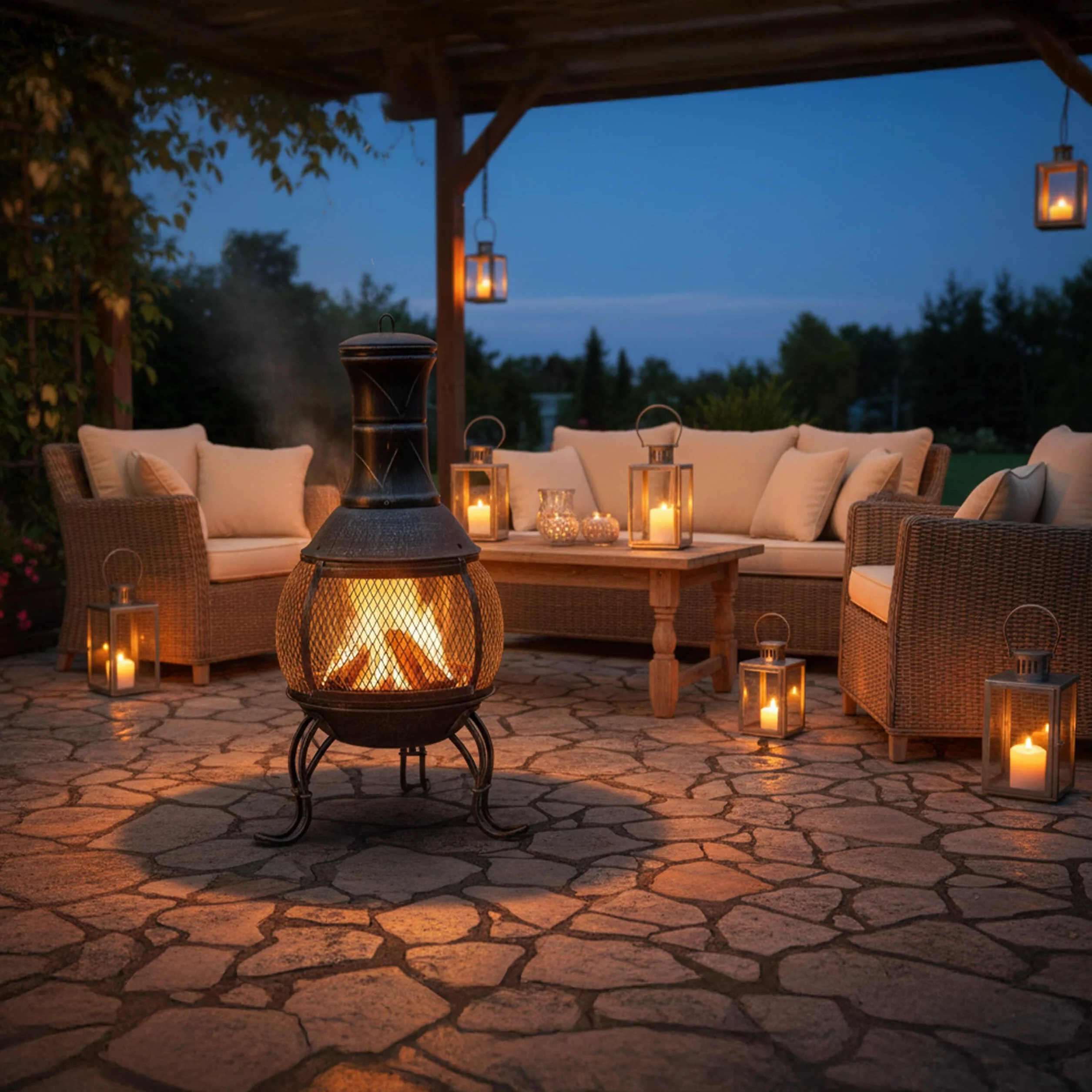 Relaxdays Forno Azteco Attizzatoio Graticola per Legna Griglia Parascintille Giardino Alto 89 cm Grigio