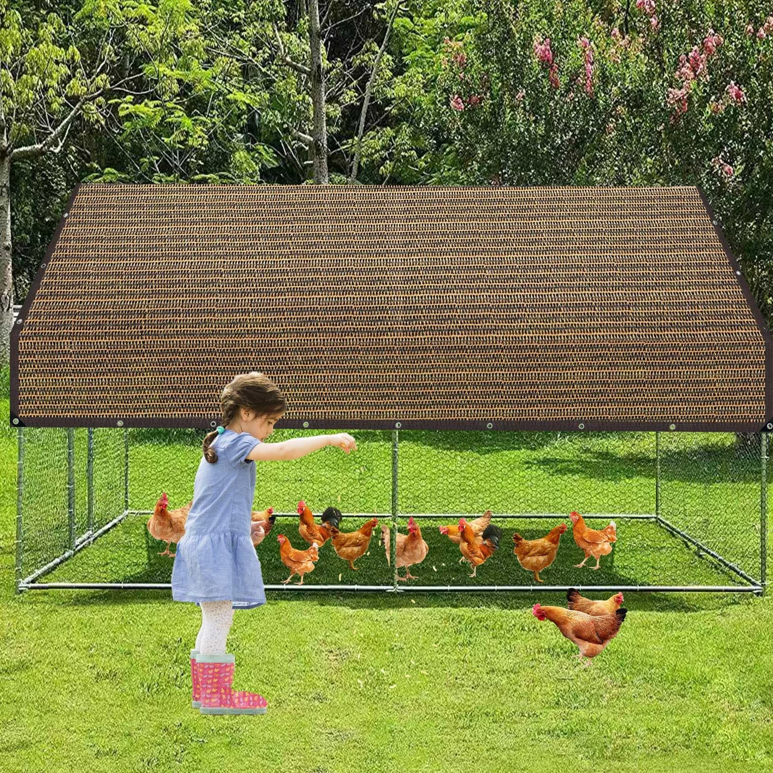 Rete ombreggiante,Teli ombreggianti,rete ombreggiante con occhielli resistente all'80% ai raggi UV, per pergolati,balconi,giardini,piante,serre,pollai,fienili e cucce per cani all'aperto