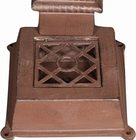 Biscottini Fontana da giardino da terra 37x30x77 cm - Fontana in ghisa con rubinetto finitura anticata - Fontane a colonna esterno - Fontanelle da giardino con griglia di scarico - Fontanella in ferro