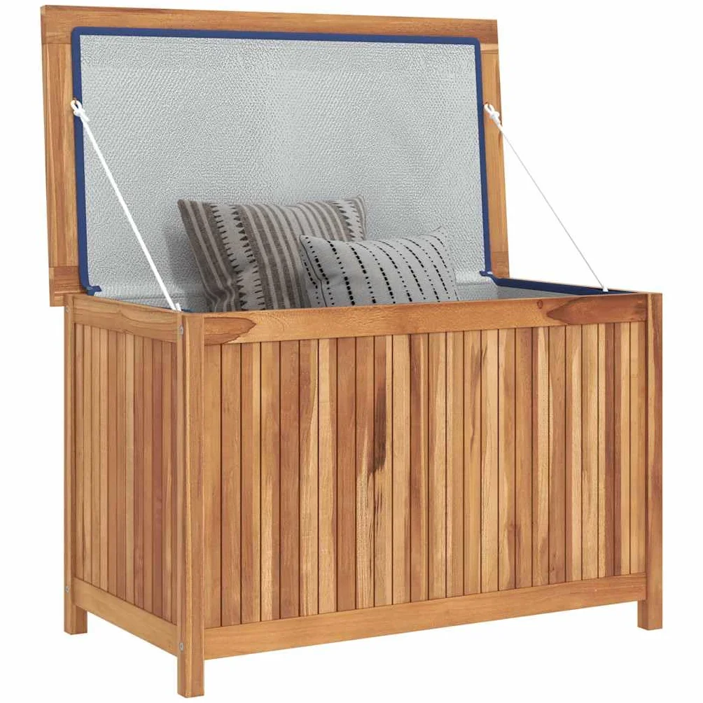 Generico Baule da Giardino 90x50x58 cm in Legno Massello di Teak,Mobili da Giardino,Cassapanche da esterno-315380