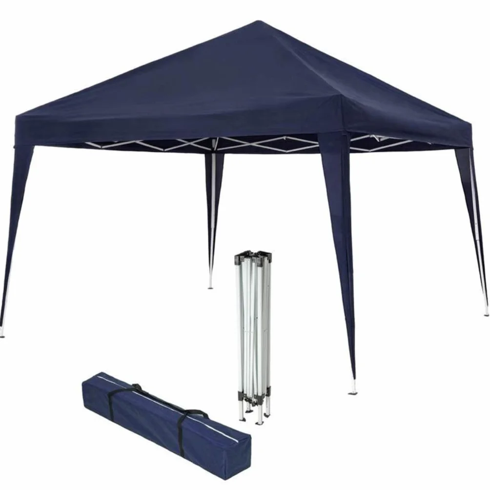 Gazebo Pieghevole Giardino 3x3 Automatico Richiudibile Fisarmonica Stand Fiera Verde, Bianco o Blu