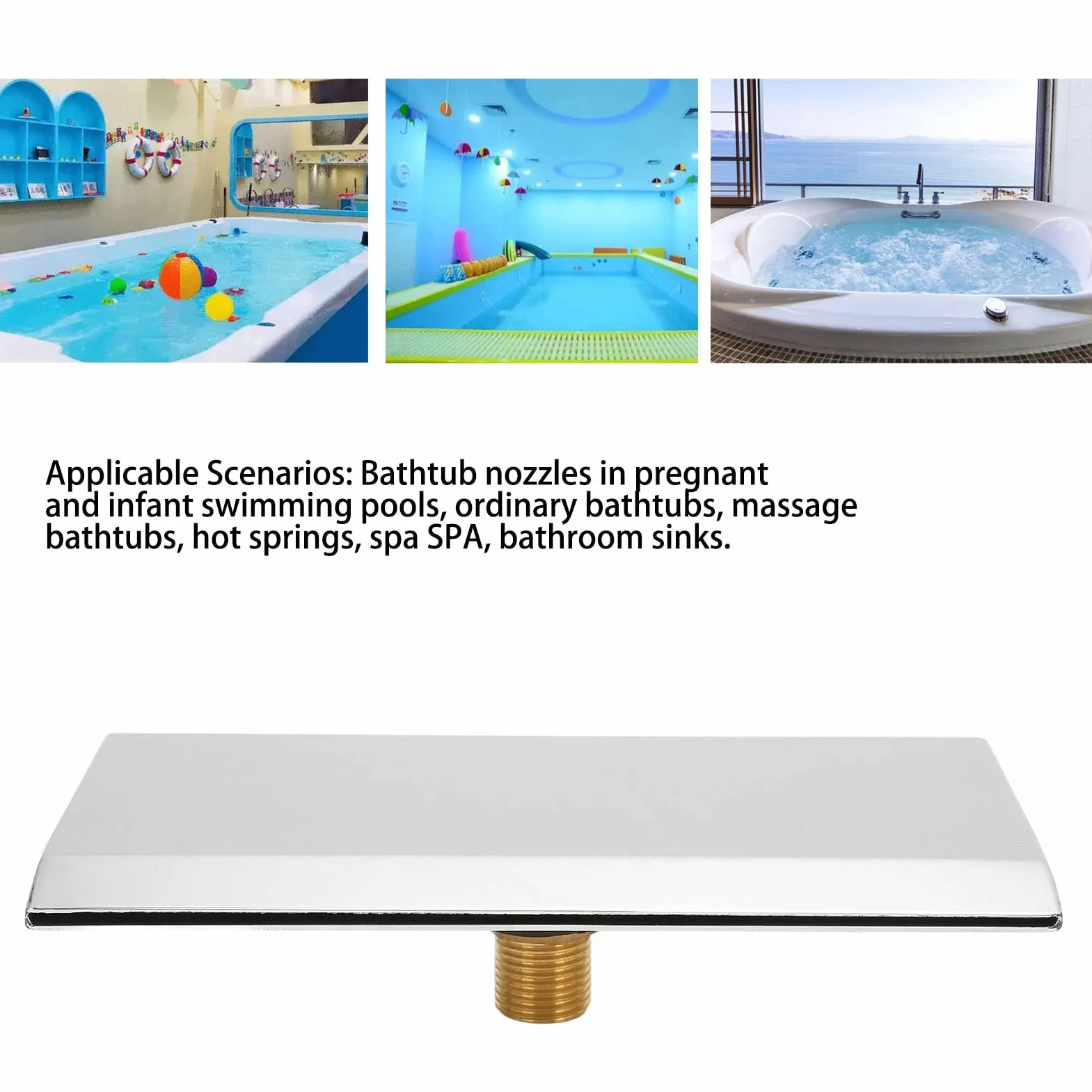 Cascata Sfioratore Lama G1/2 Filettatura Esterna Stagno Cascata 19 cm Fontana per Piscina in Acciaio Inox per Giardino Esterno Piscina Acqua Caratteristiche