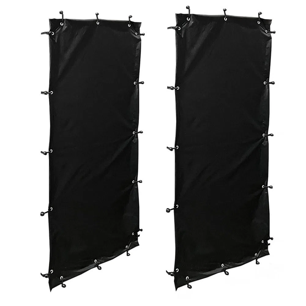 Tefola 2 Pezzi Coperchio per Legnaia 148 x 66 cm Nero Poliestere Impermeabile