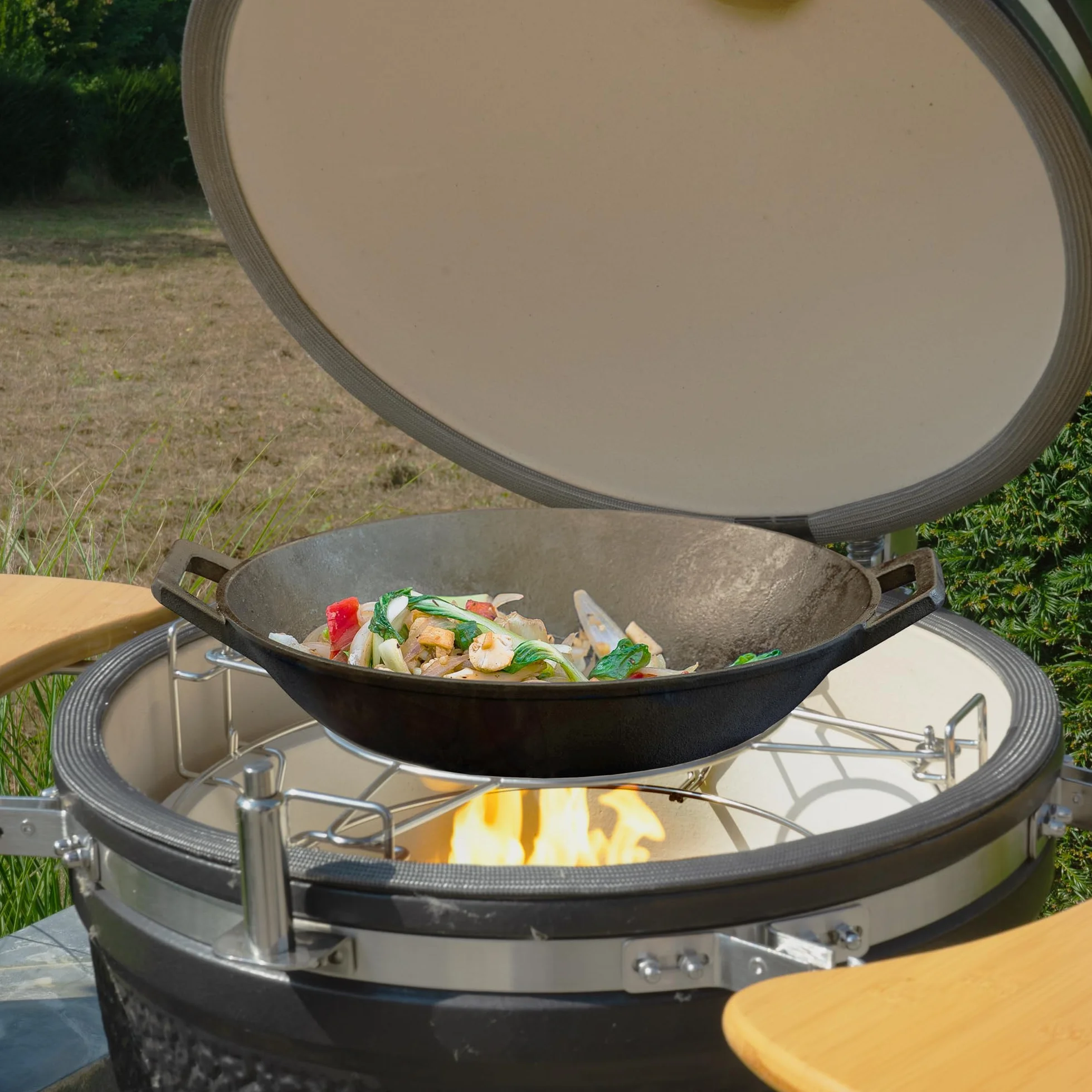 BBQ-Toro Kamado Smoker acciaio inossidabile 3 livelli