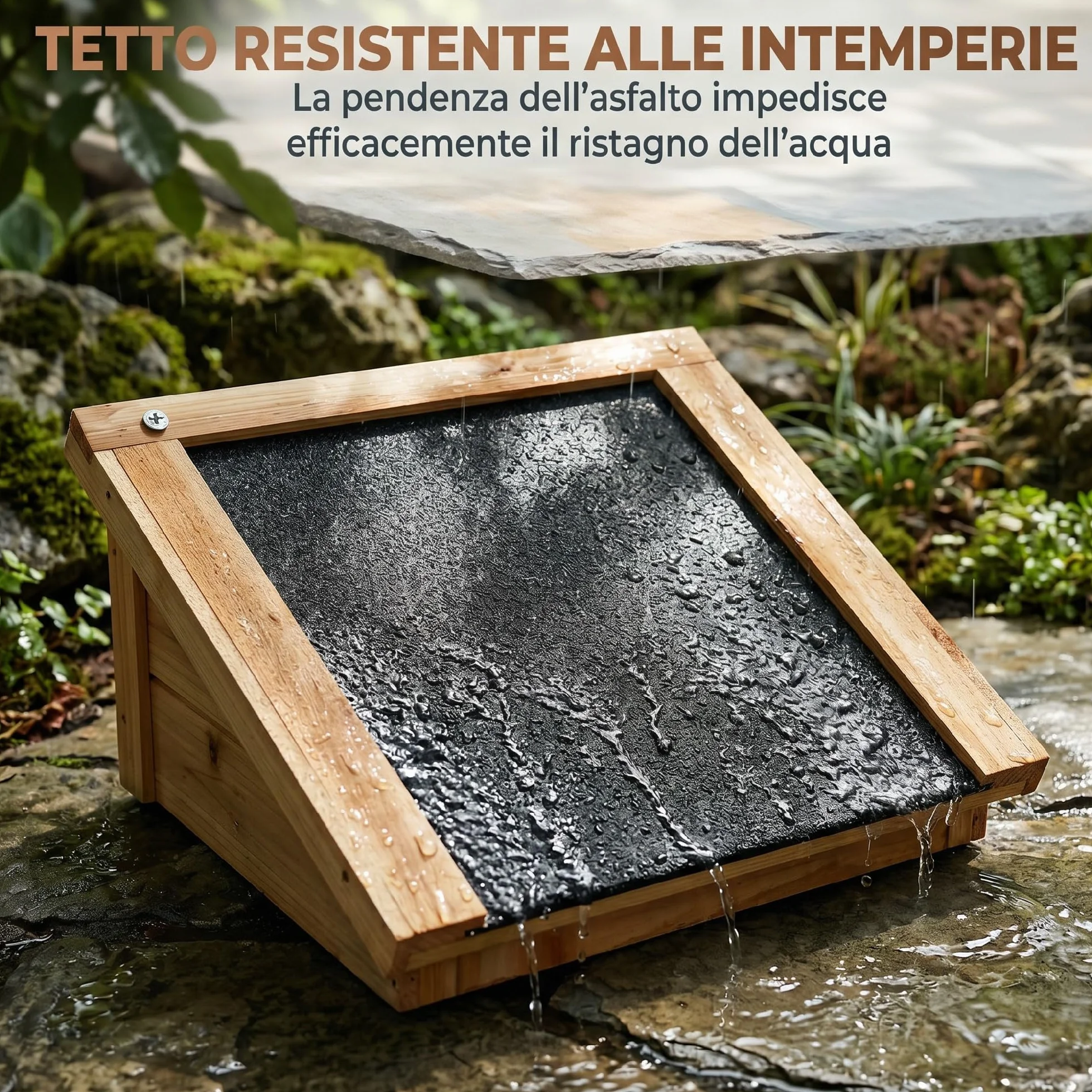 Outsunny Armadio da Giardino in Legno di Abete con Kit Antiribaltamento Casetta Porta Attrezzi da Esterno con Ripiani Rimovibili 4 Ante Bloccabili Tetto in Asfalto Inclinato 82x50x190 cm Color Legno