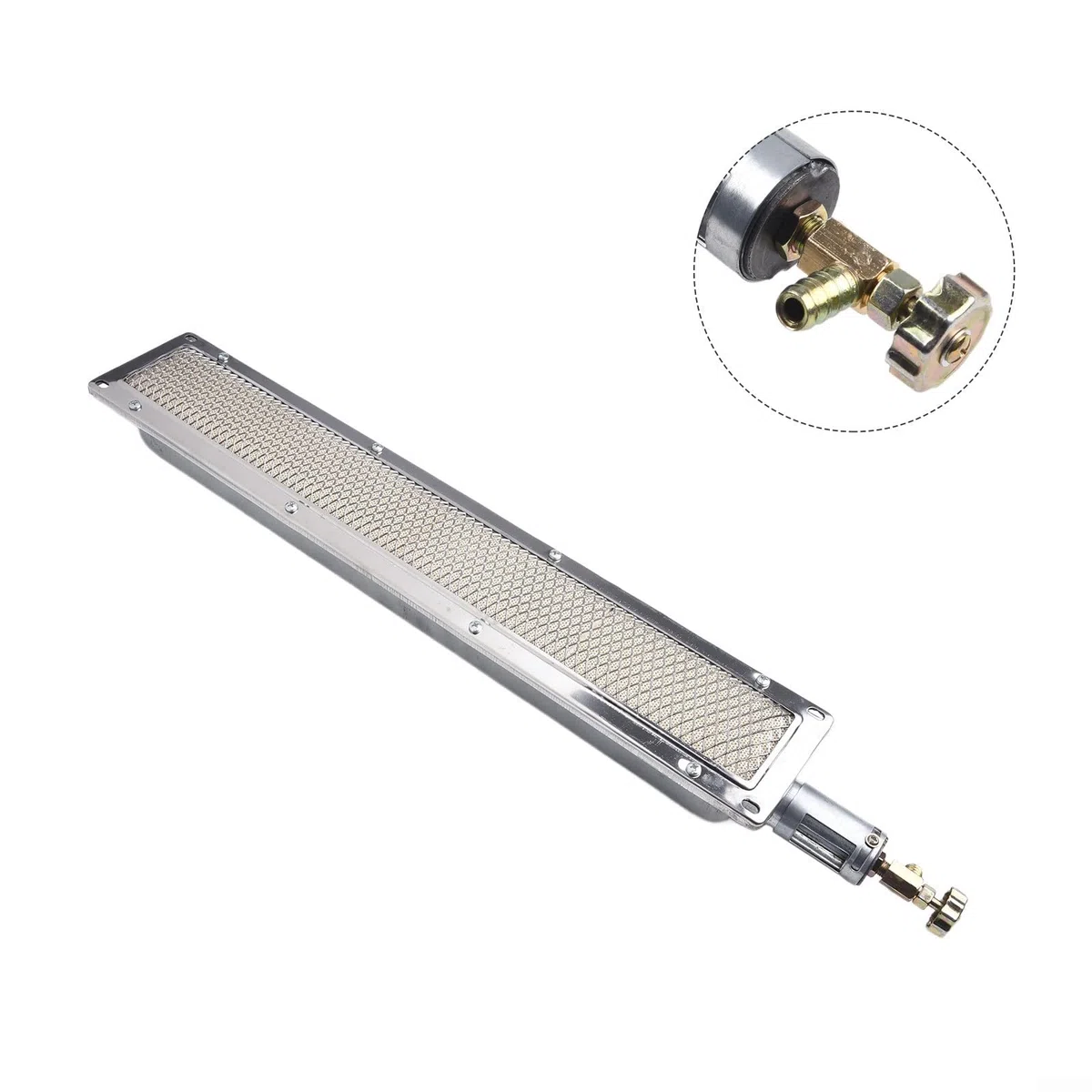 Bruciatore in ceramica a infrarossi per barbecue a gas 41x8 cm 53x9,5 cm