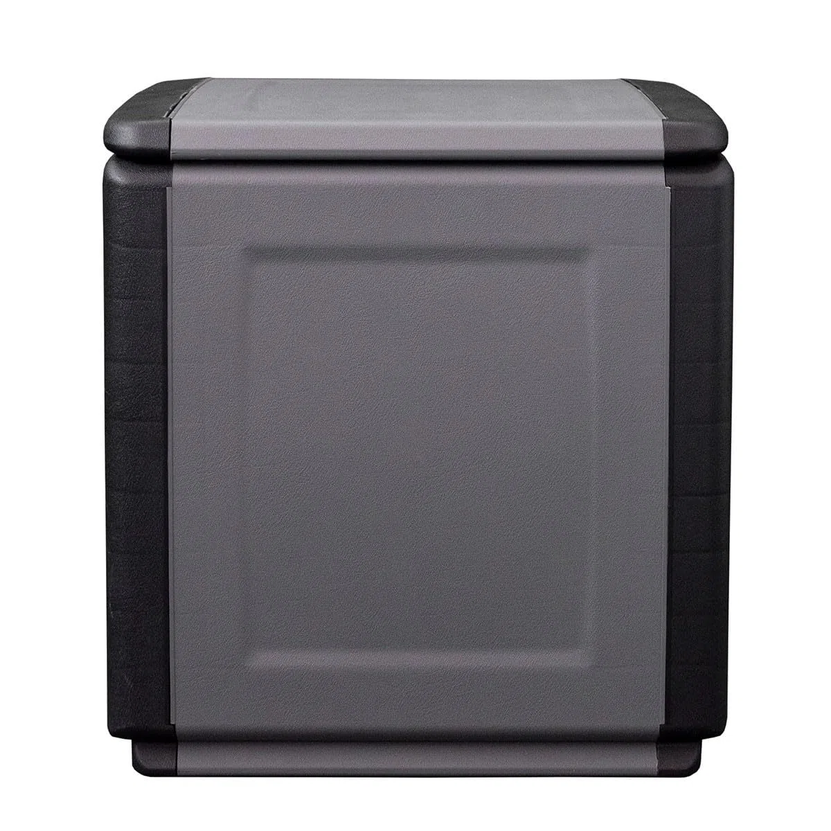 INTEC - Cassapanca portaoggetti 130L grigio/nero 54 x 53 x 57 cm manici di trasporto in polipropilene