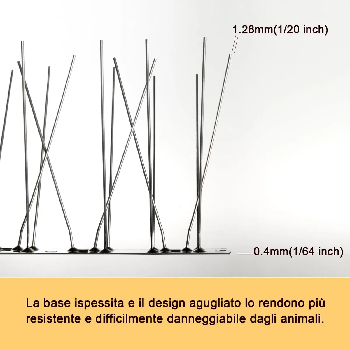 OFFO Dissuasori Piccioni, Spuntoni per Piccioni Pre-assemblato 2,08m,Piccioni Dissuasori Balcone,Dissuasore per Piccioni per Le Recinzioni dei Tetti,Argento