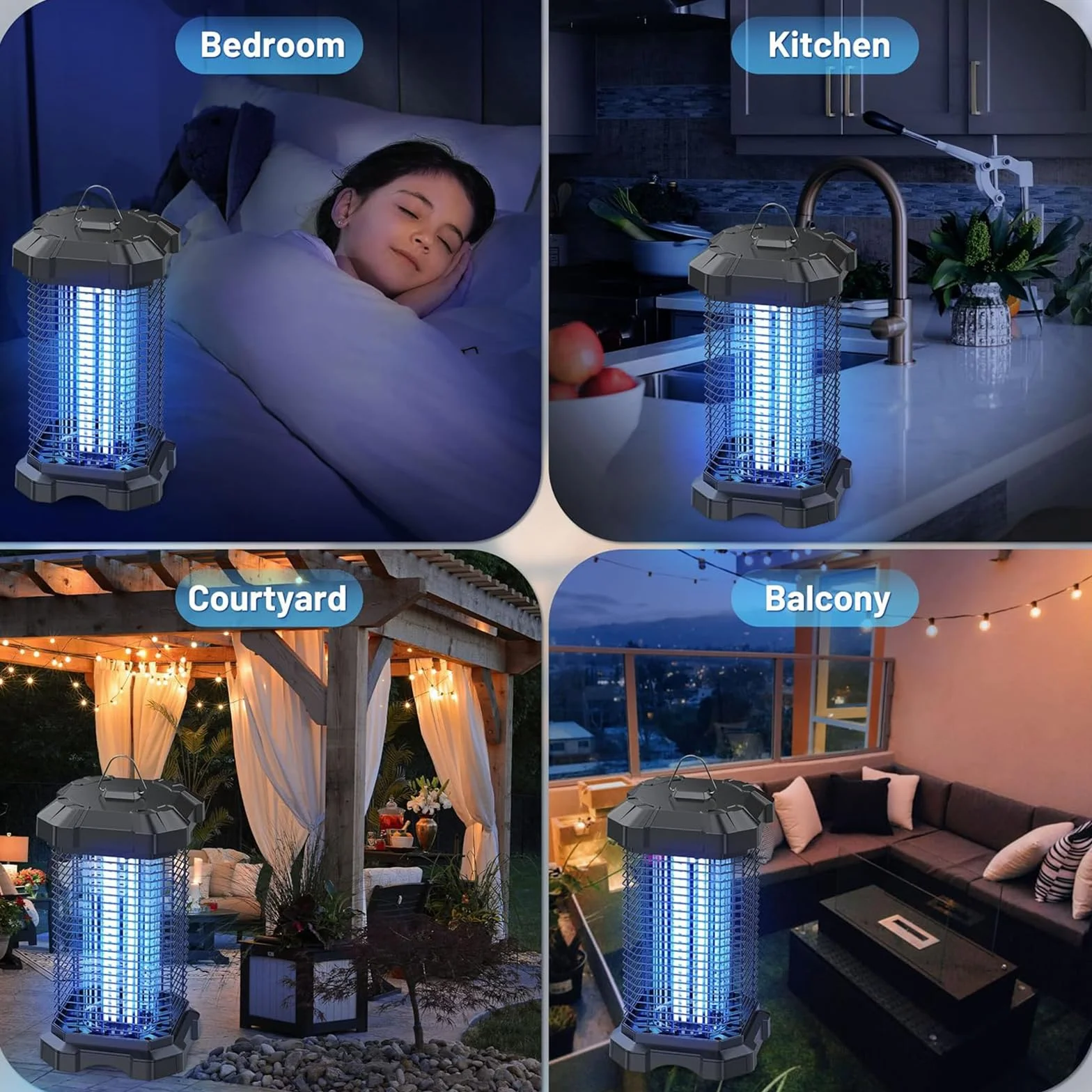 Lampada Antizanzare Elettrica 4200V 18W Interni Esterni Ammazza Zanzare Mosche Insetti