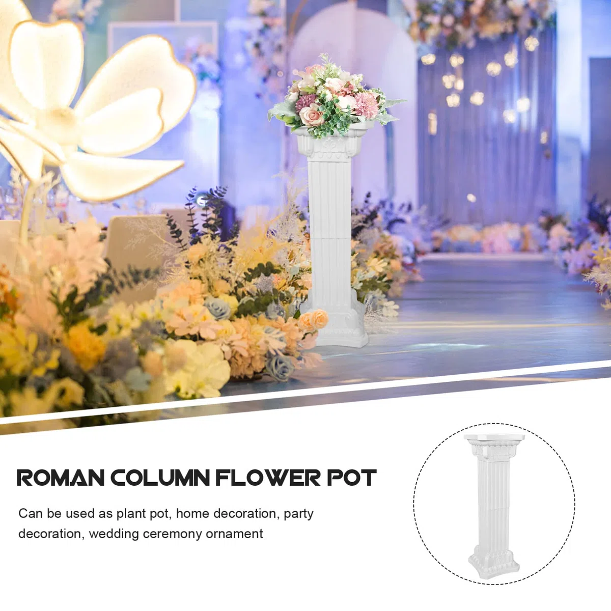 BESPORTBLE Colonna Romana Decorativa Stile Retro Per Matrimoni Statue Eleganti Per Giardino Decorazioni Esterne