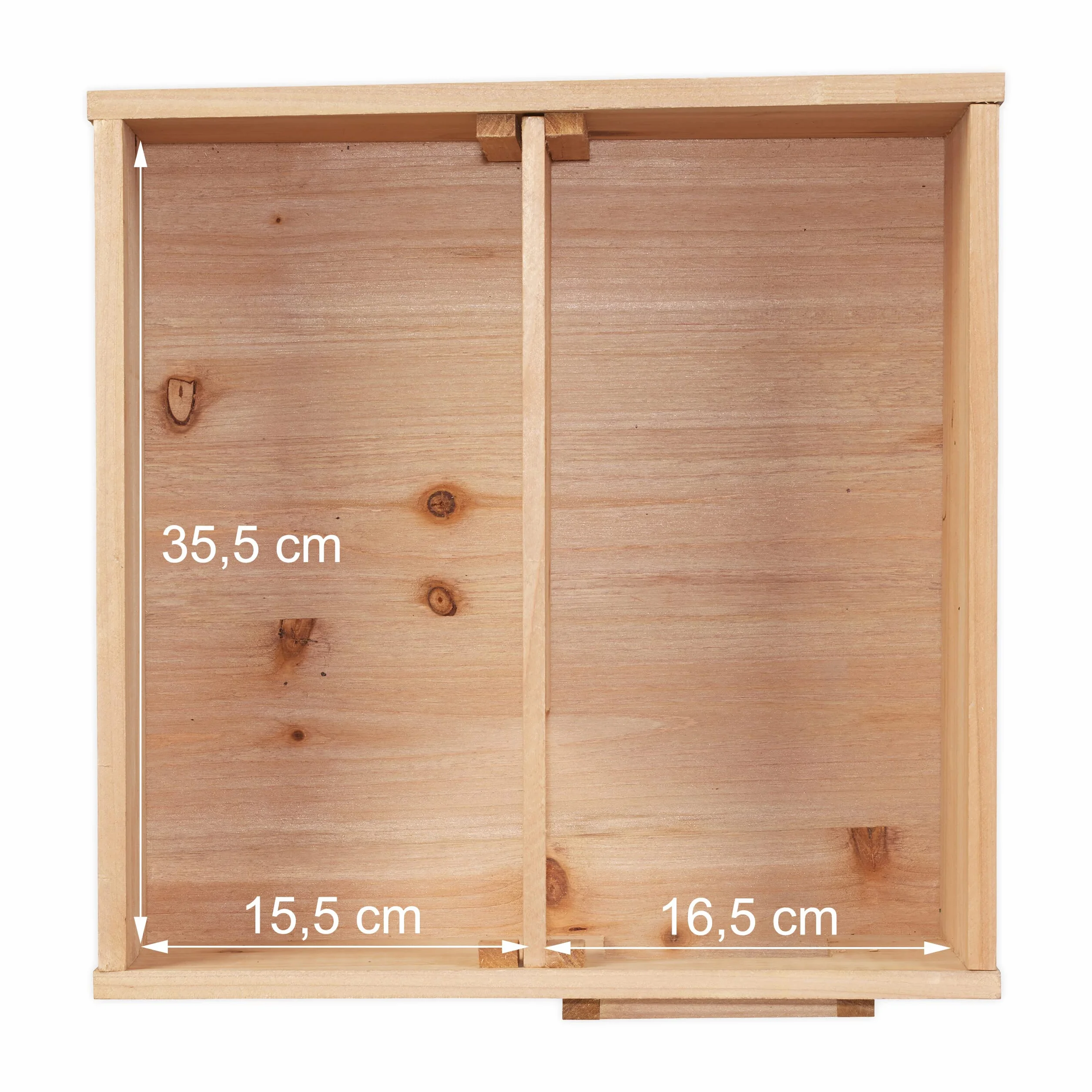 Relaxdays Casetta per Ricci in Legno, Rifugio da Giardino, 2 Scomparti, 21,5x40x40 cm, Tana Contro Predatori, Marrone
