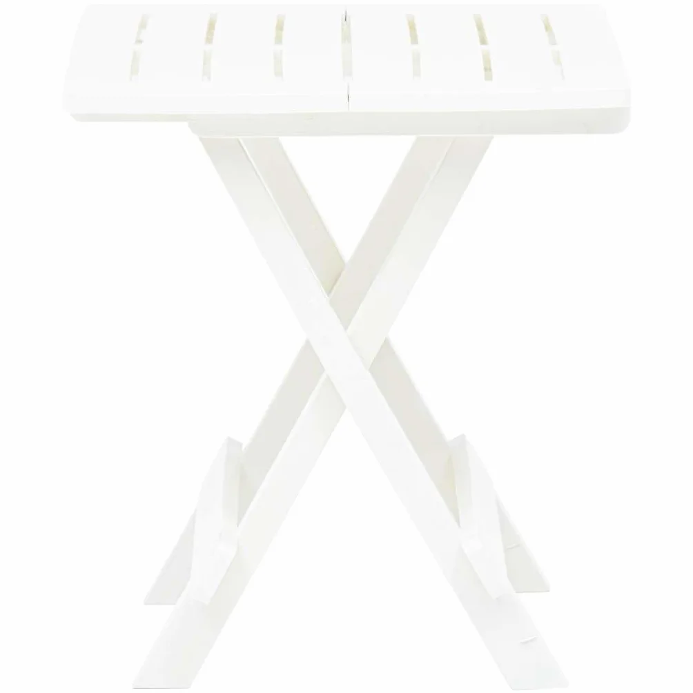 Ipae-Progarden Adige Tavolo pieghevole da giardino Polipropilene Bianco 44 x 44 x 50 cm