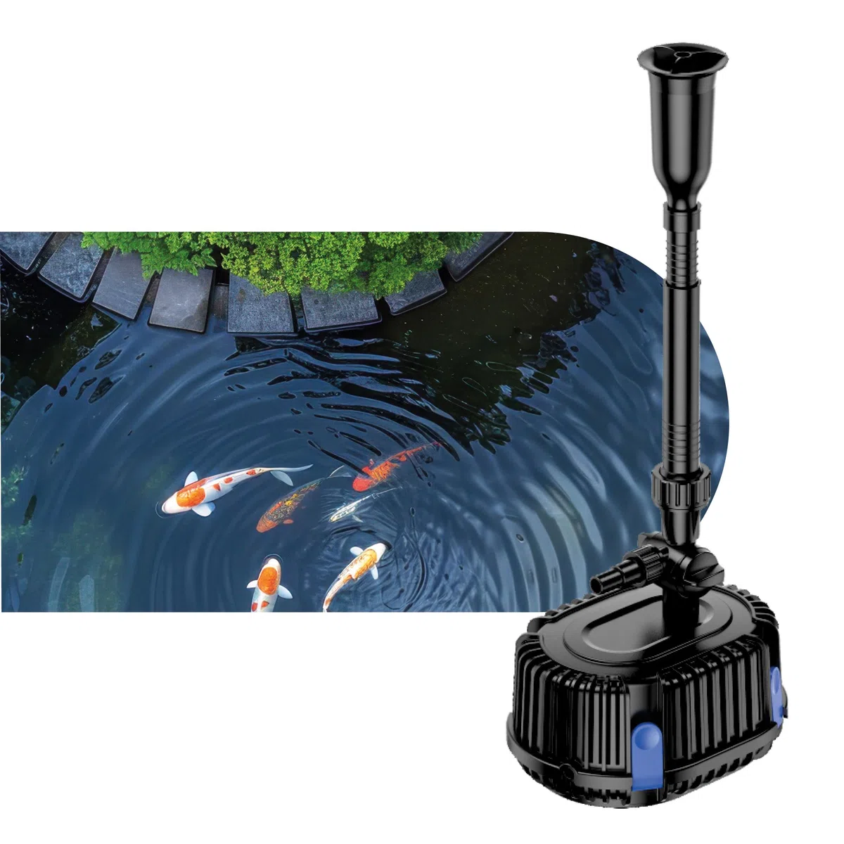 AQPOND SkyFlow Pompa per Laghetto e Fontana 2000 L/H Sommergibile