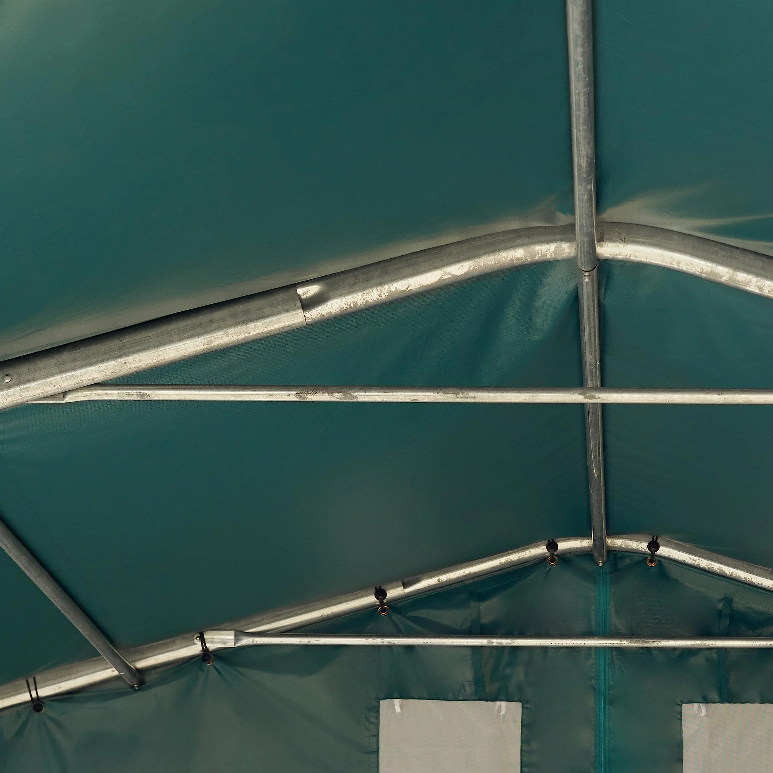 TOOLPORT Tenda da pascolo 4x4 m PVC 850 N verde, Riparo, Sottofondo morbido