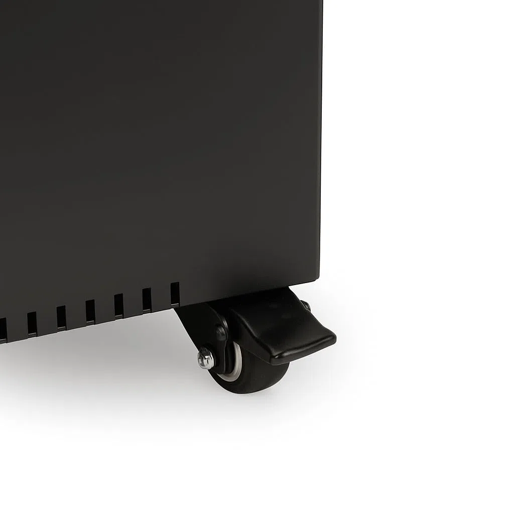 Utevarme Camino a gas per terrazza 6,5 kW 40 x 28 x 132 cm Acciaio stufa a gas nero