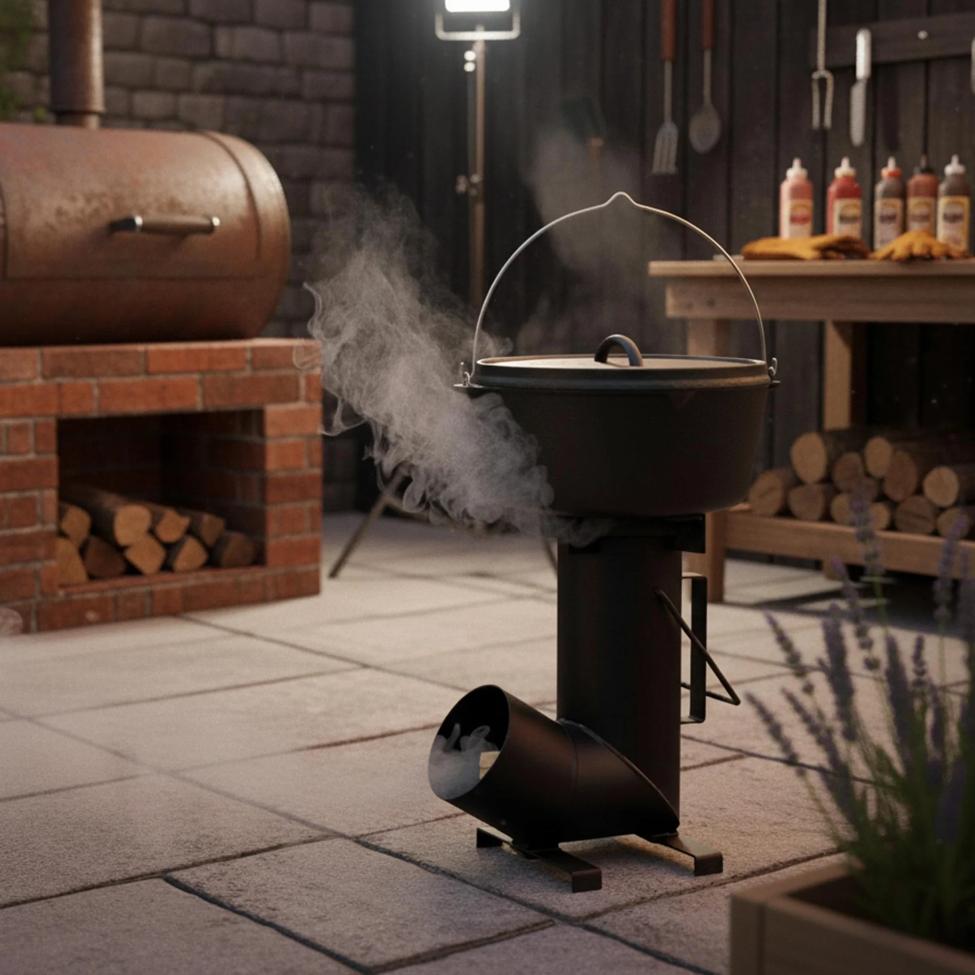 BBQ-Toro - Stufa a razzo #6, Rocket Stove in acciaio spesso 1,5 mm, per forno olandese, padelle e molto altro ancora