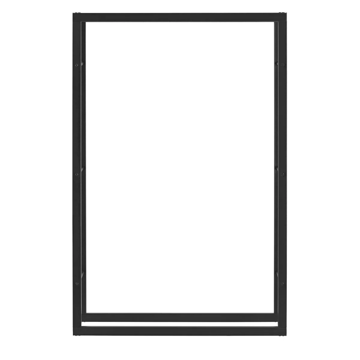 Portalegna in Acciaio 100x25x150 cm Nero Supporto Tronchi da Legnaia