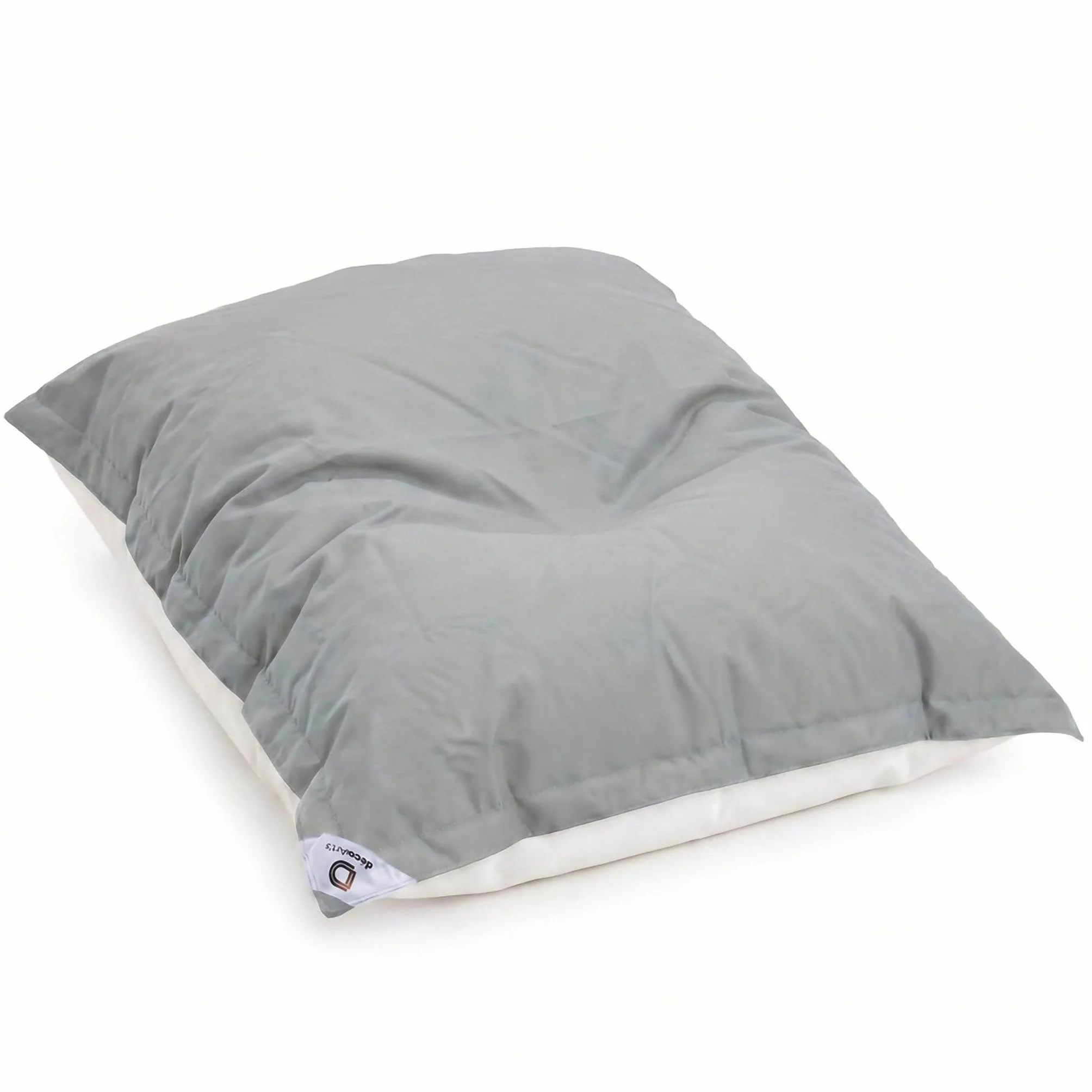 Fodera per pouf gigante XXL 180 x 140 cm sfoderabile galleggiante piscina grigio ciottoli