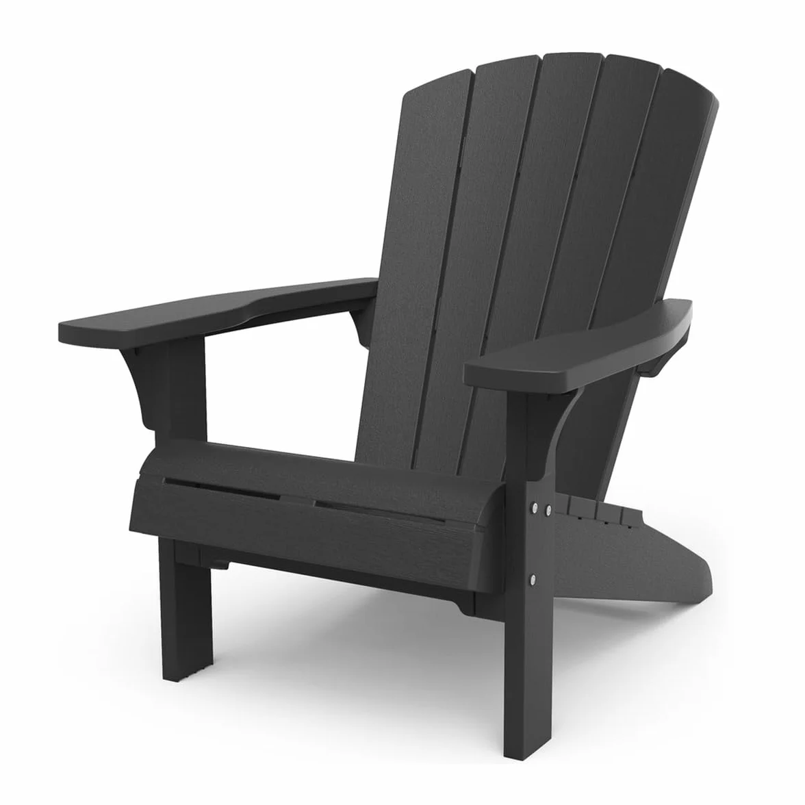 Keter Alpine Adirondack Sedia da Esterno, Dotata di Portabicchiere, Ideale per Giardino e Terrazzo, 80x93x93H xm, Grigia