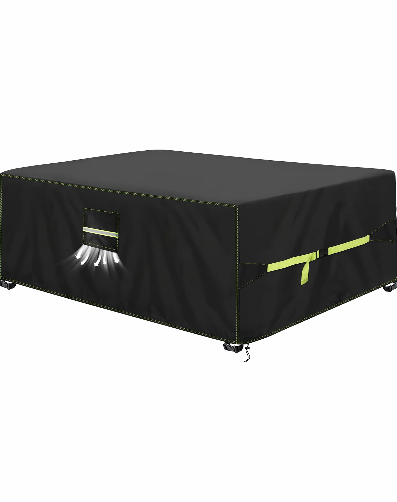 VDISRR Copertura Tavolo Esterno Impermeabile 220x110x70cm, 420D Resistente Tessuto Oxford Copertura Per Mobili da Giardino con Sfiato d'Aria Telo Esterno Antivento, Anti-UV, Antipolvere