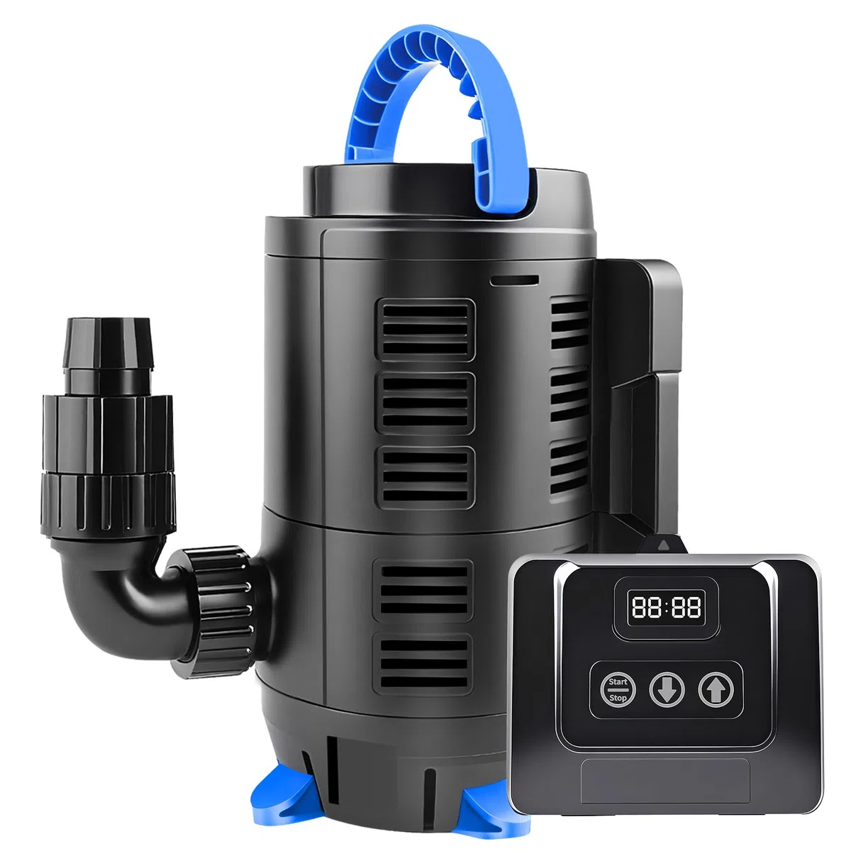 Forever Speed Pompa per laghetto per esterni, regolabile, 180 W, Eco Motor 15000 l/h, con regolatore multifunzionale per laghetto da giardino, laghetto da pesce, fontana conversion pompa