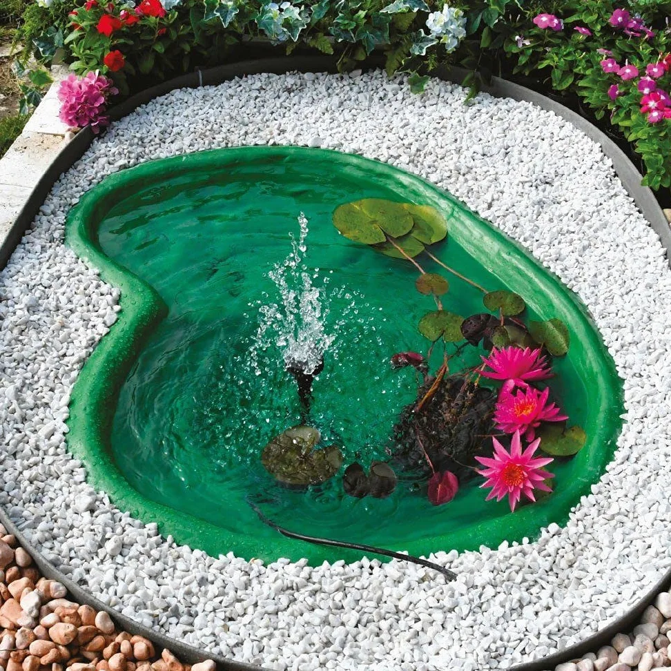 Giardini d'Acqua Caldonazzo 110x78 Laghetto da Giardino Kit Completo con Pompa Ricircolo 90 Lt
