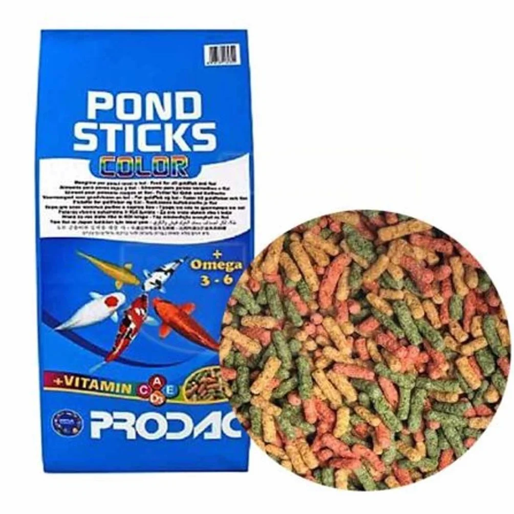 Prodac Pond Color Stick MANGIME 5 kg + 2.5 Carpe Koi Pesci Rossi