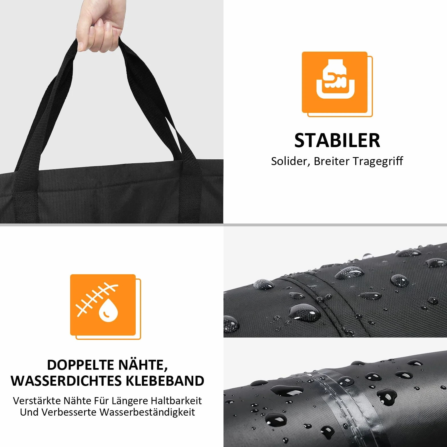 LeapBeast Borsa portaoggetti per mobili da giardino,Borsa per cuscini da giardino,Borse di stoccaggio,Borse di Stoccaggio per Esterni,600D Oxford con maniglia, impermeabile (125x40x55cm)