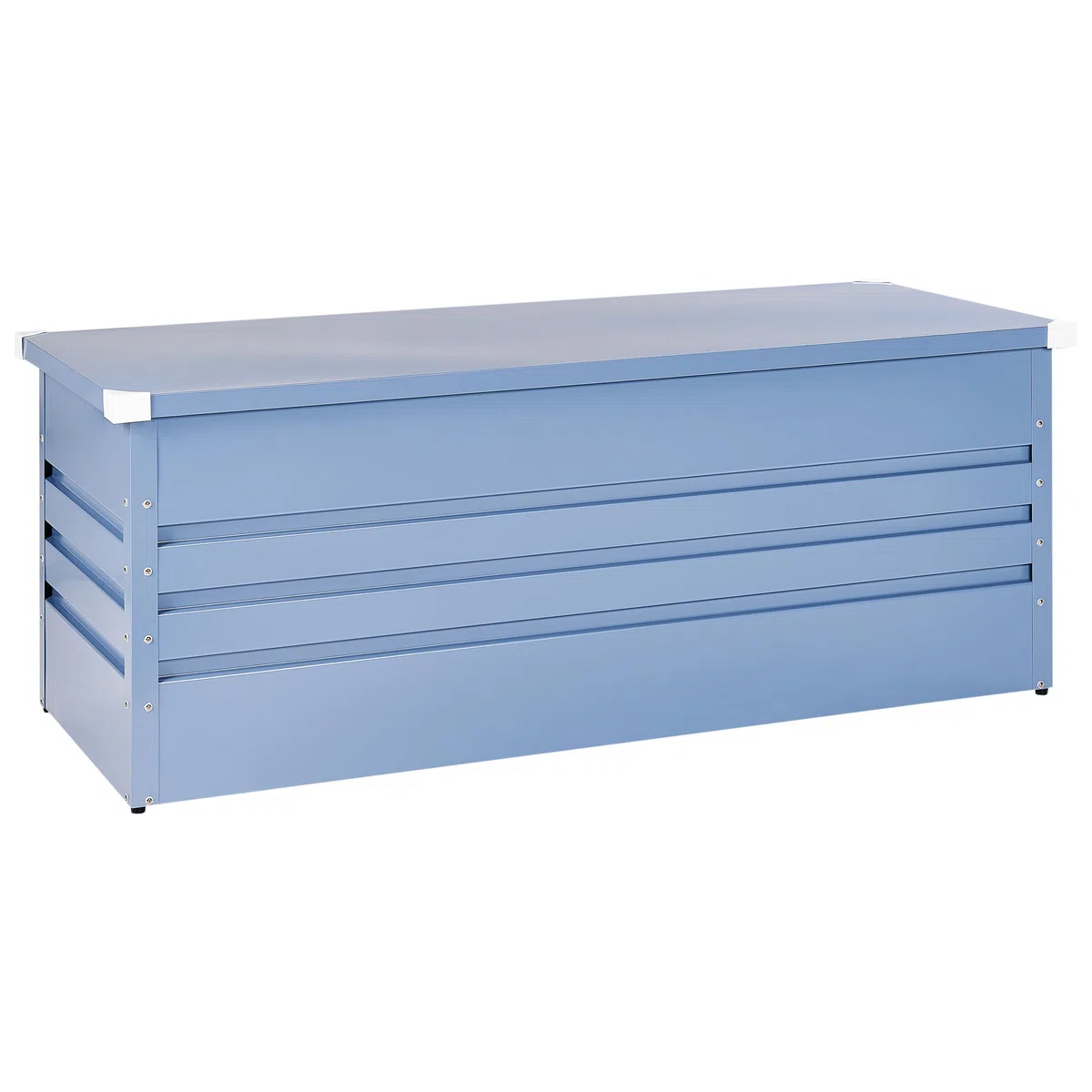 Beliani Cassapanca da esterno in acciaio zincato blu 165 x 70 cm