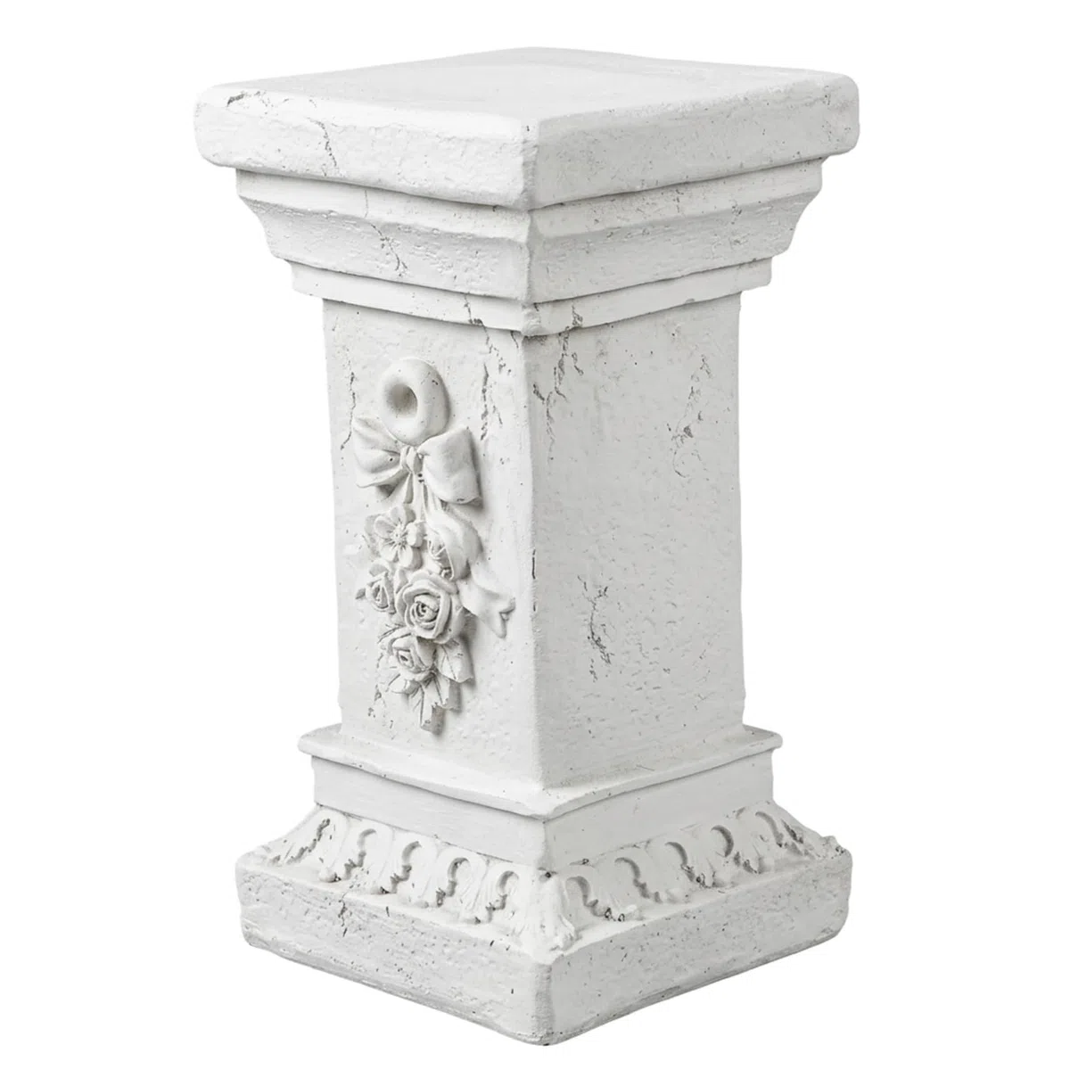 Piedistallo colonna in resina per statue vasi fiori 11,81x6,69 pollici