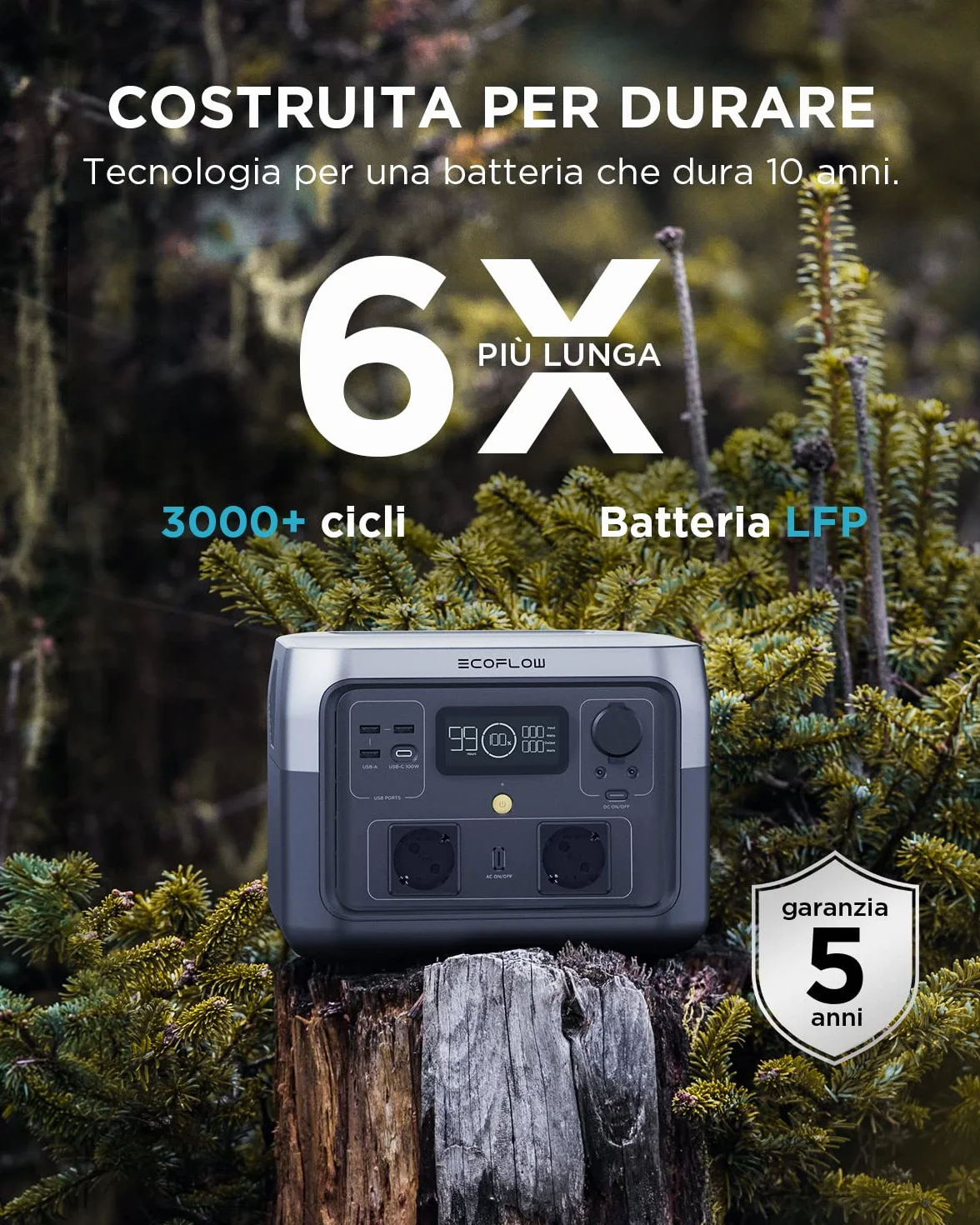 ECOFLOW Centrale Elettrica Portatile RIVER 2 MAX 512Wh LiFeP04