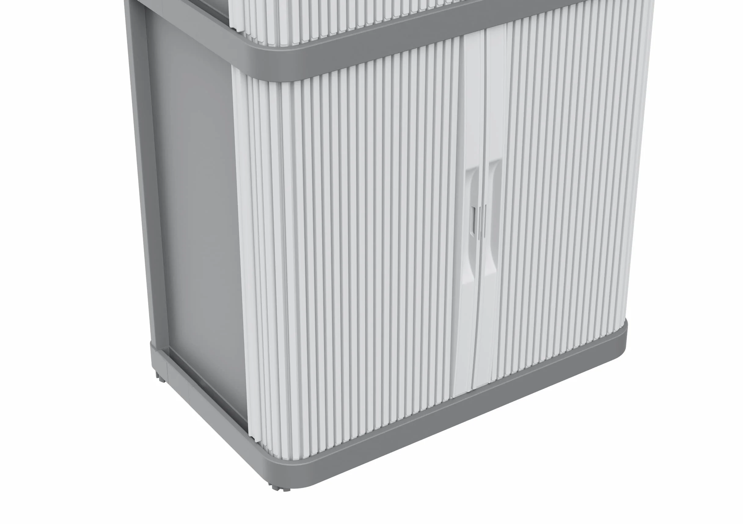 Terry - Rolling Space Cab 2, Armadio a 2 Vani con Due Antine Scorrevoli, 2 Ripiani Interni Modulabili, da Interno e Esterno, in Plastica, 59x36x115 cm