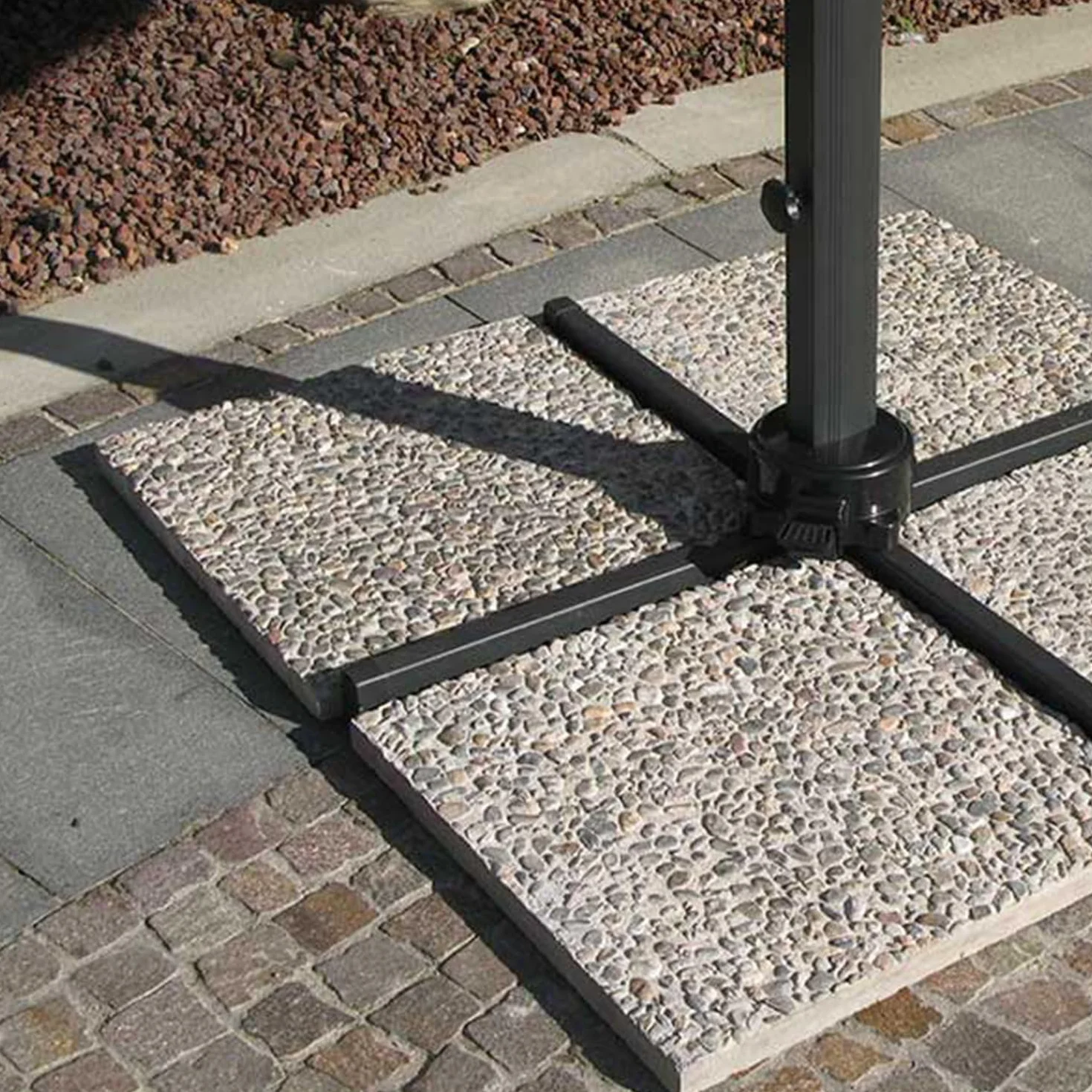 BASE DI APPOGGIO PER OMBRELLONE 4 MARMETTE CM 50X50 KG.90 ARREDO GIARDINO