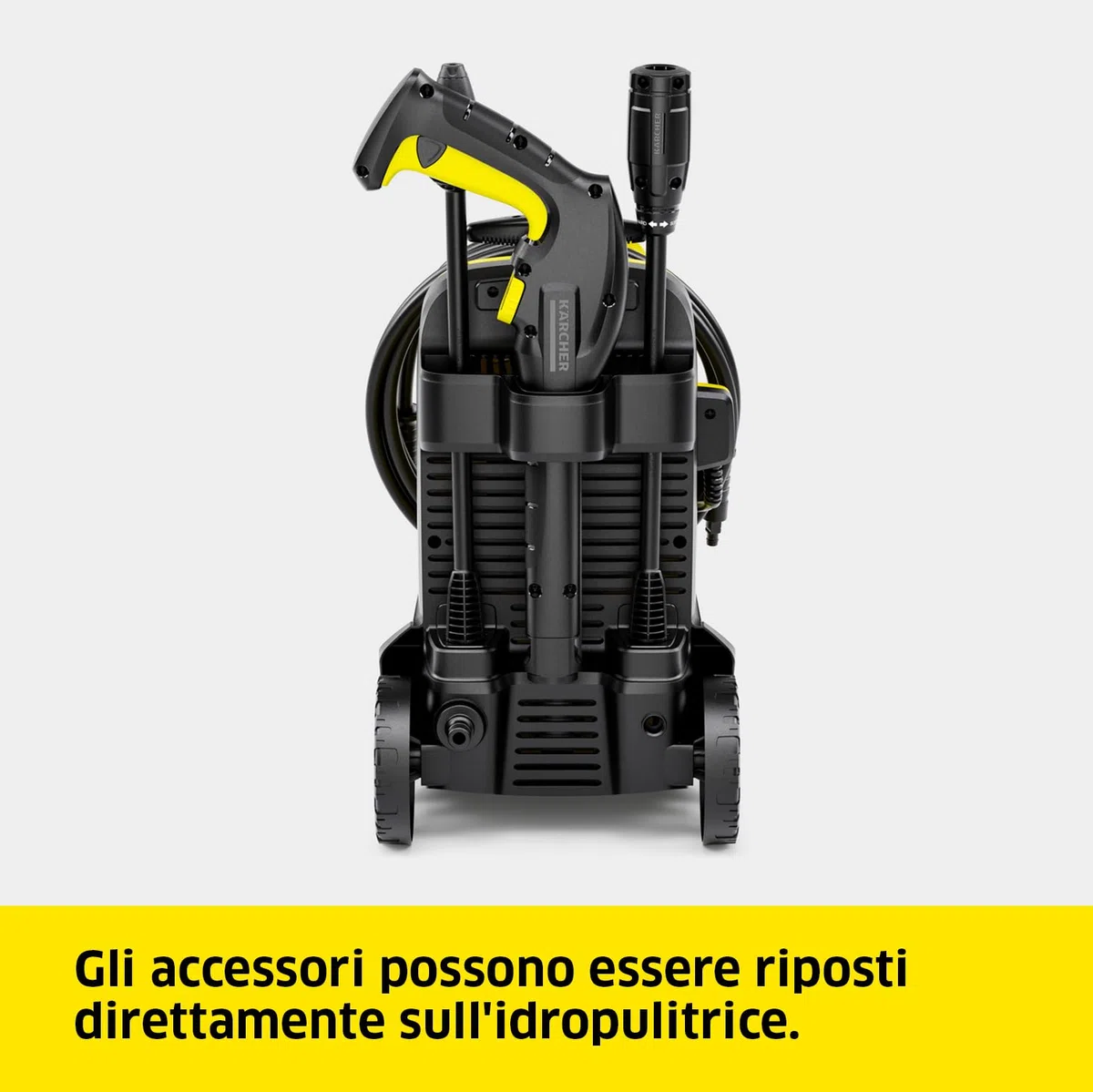 Kärcher Idropulitrice K 4 Classic, 130 bar, 420 l/h, 30 m²/h, Avvolgitubo, Pistola, Lancia, Ugello Rotante