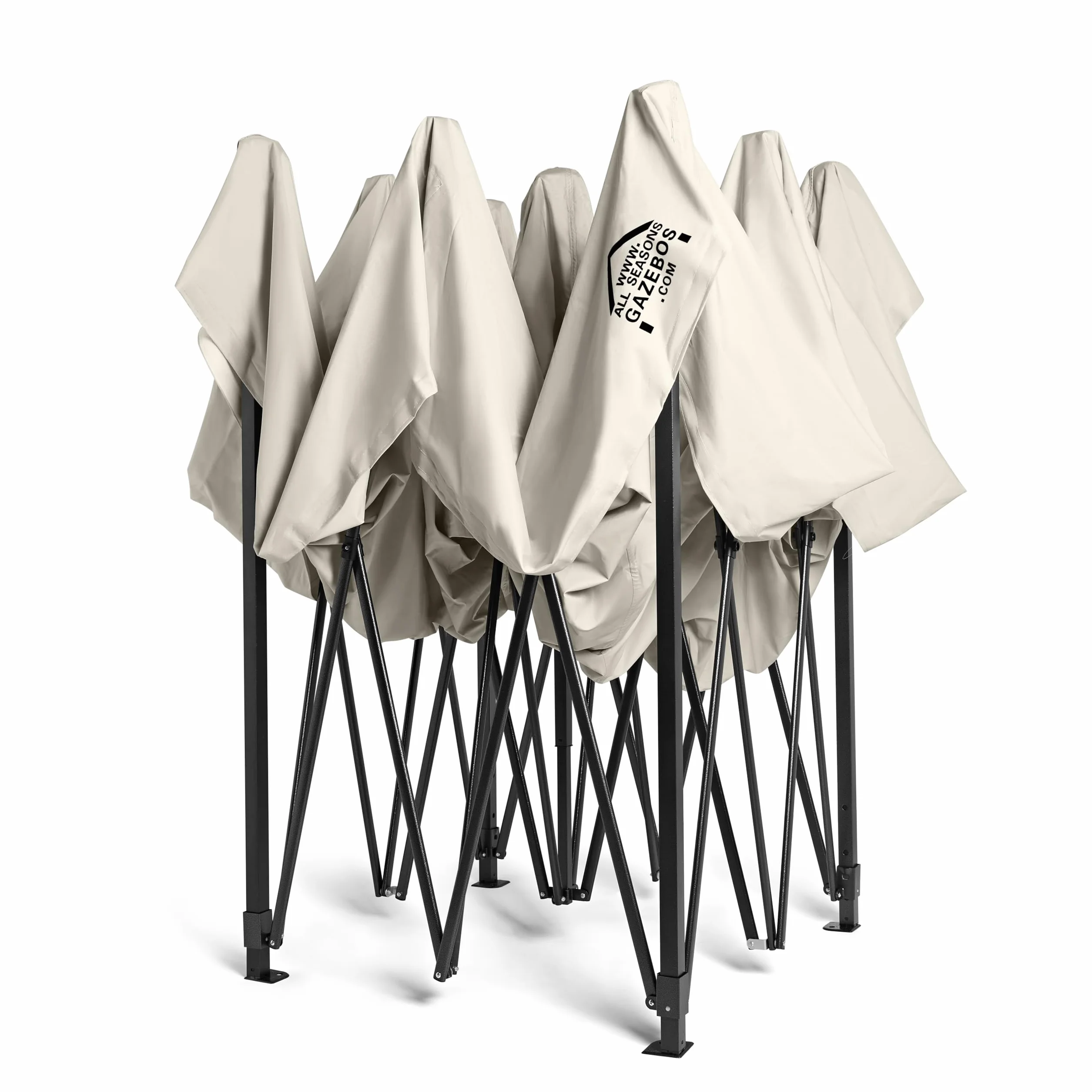 All Seasons Gazebos 3x3m Pop Up Gazebo z akcesoriami i torbą na kółkach, wodoodporny, Kremowy